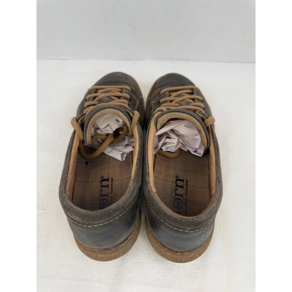Vtg‎ Born Mens Brown Distressed Leather Lace Up Oxford Shoes F76340 Size 8.5/40